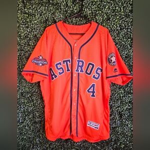 Mens Size 52 Majestic Houston Astros George Springer #4 Baseball Jersey